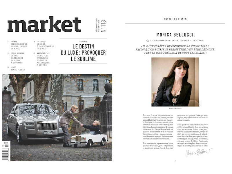 Cover and photo of Monica Bellucci, magazine market № 113, Geneva