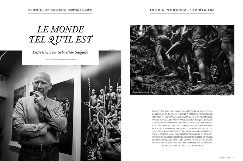 Magazine Market № 144, Geneva. Interview and portrait of Sebastiao Salgado